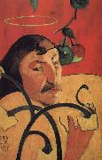 With yellow halo of self-portraits Paul Gauguin